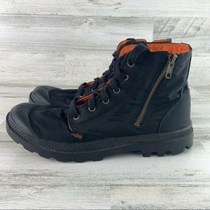 PALLADIUM Pampa Hi Zip Black Military Boots 10